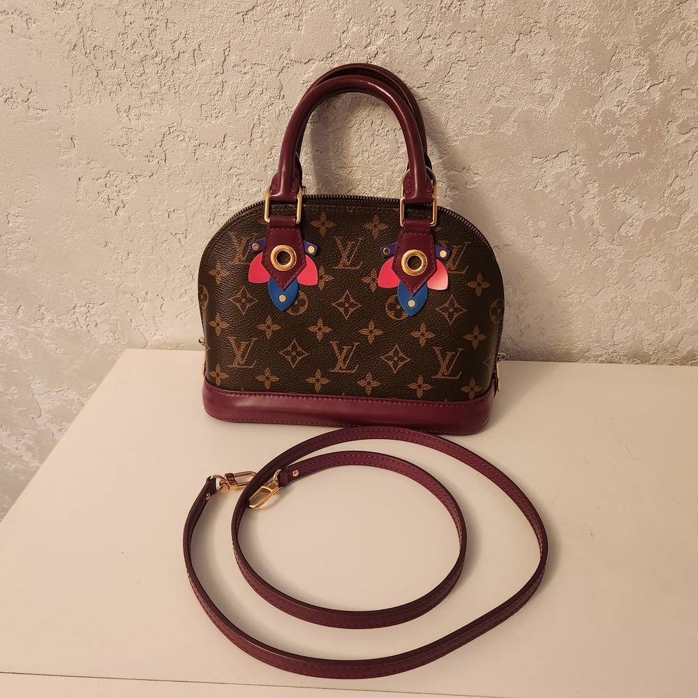 Louis Vuitton Monogram Canvas Bag - Brown and Purple Alma BB - Picture 8 of 12